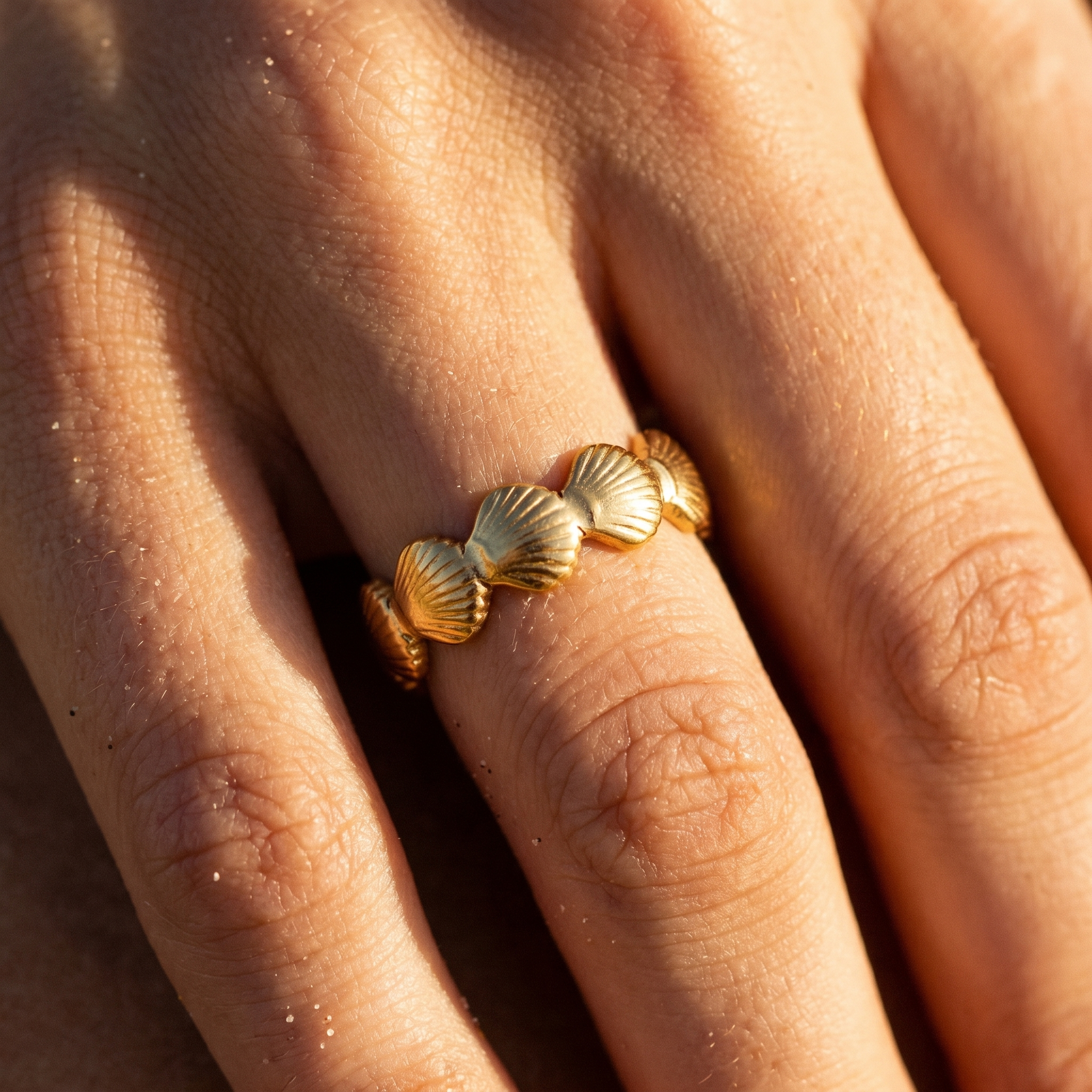 Coralia – Bague coquilles marines