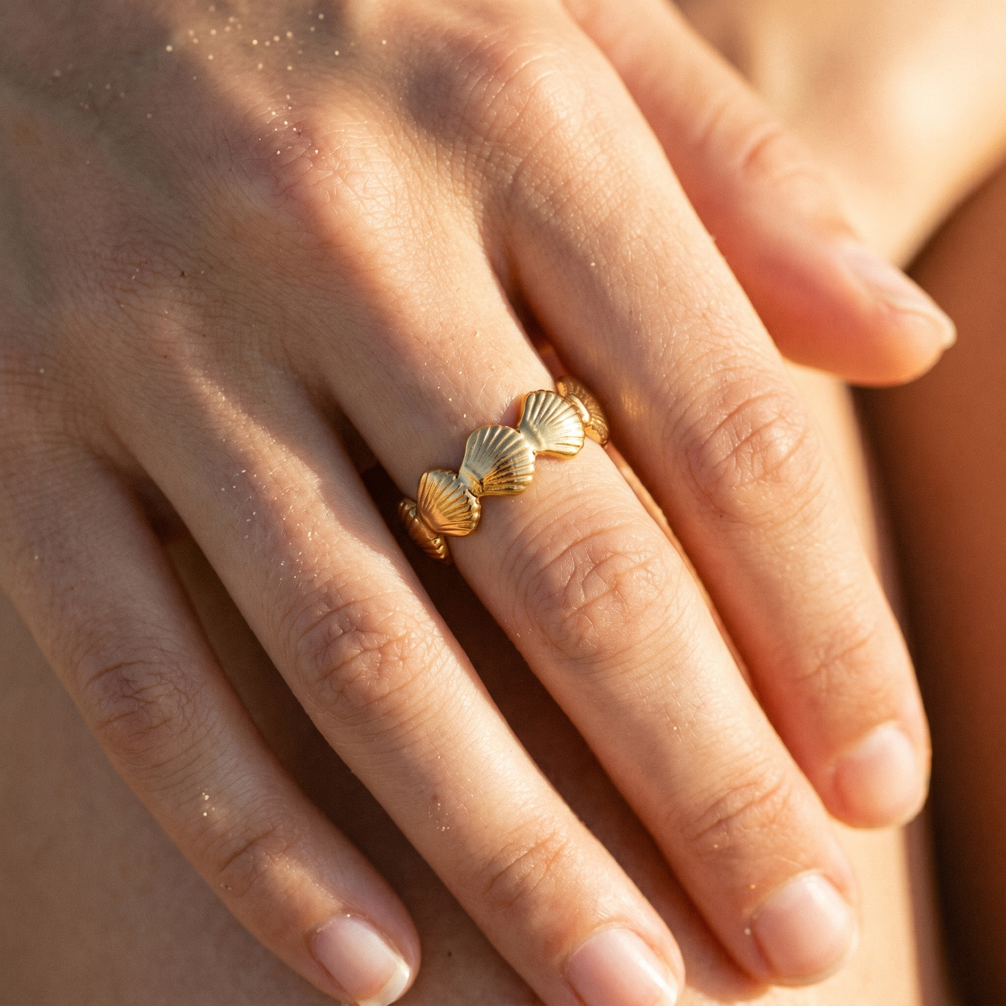 Coralia – Bague coquilles marines