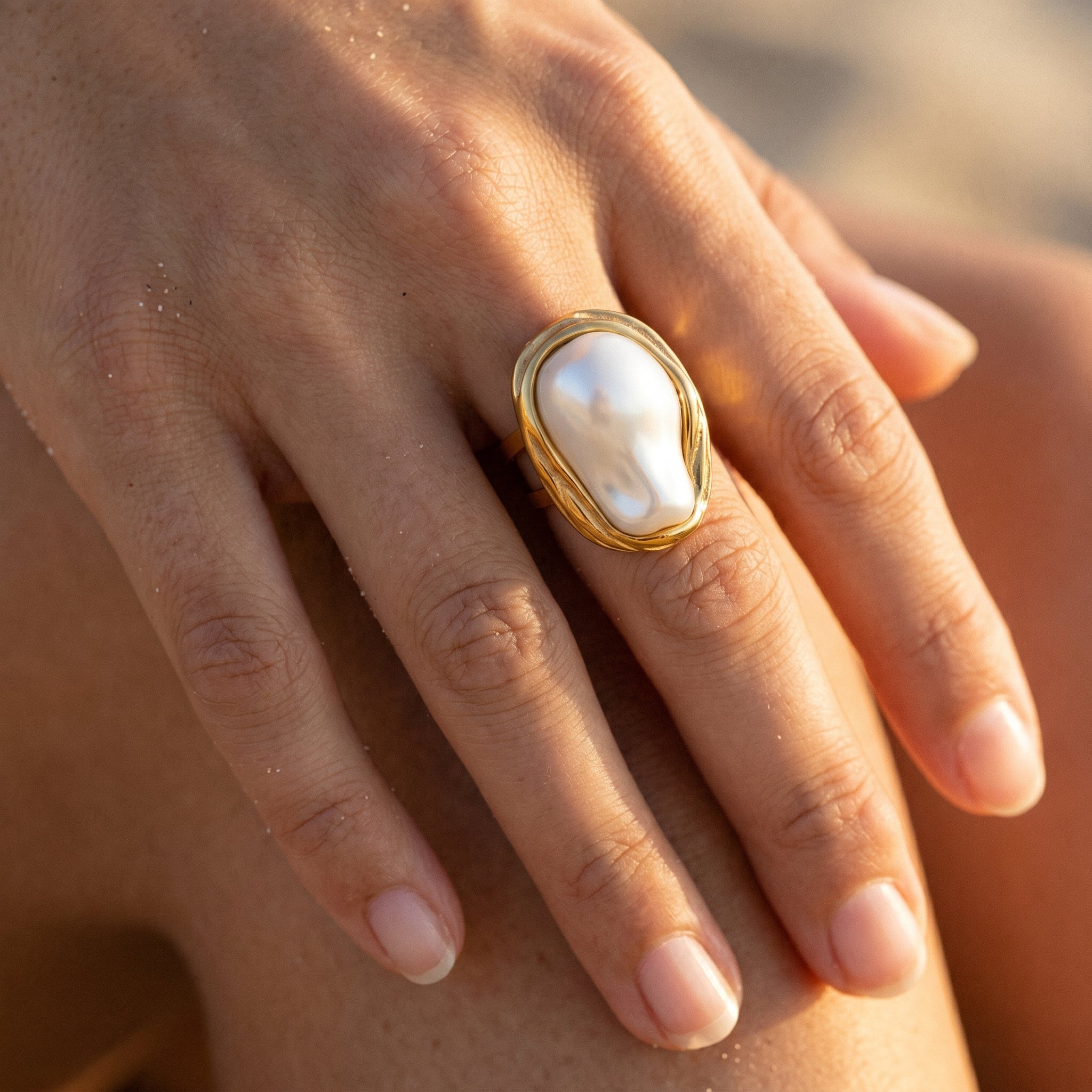 Zeraya – Bague dorée ajustable