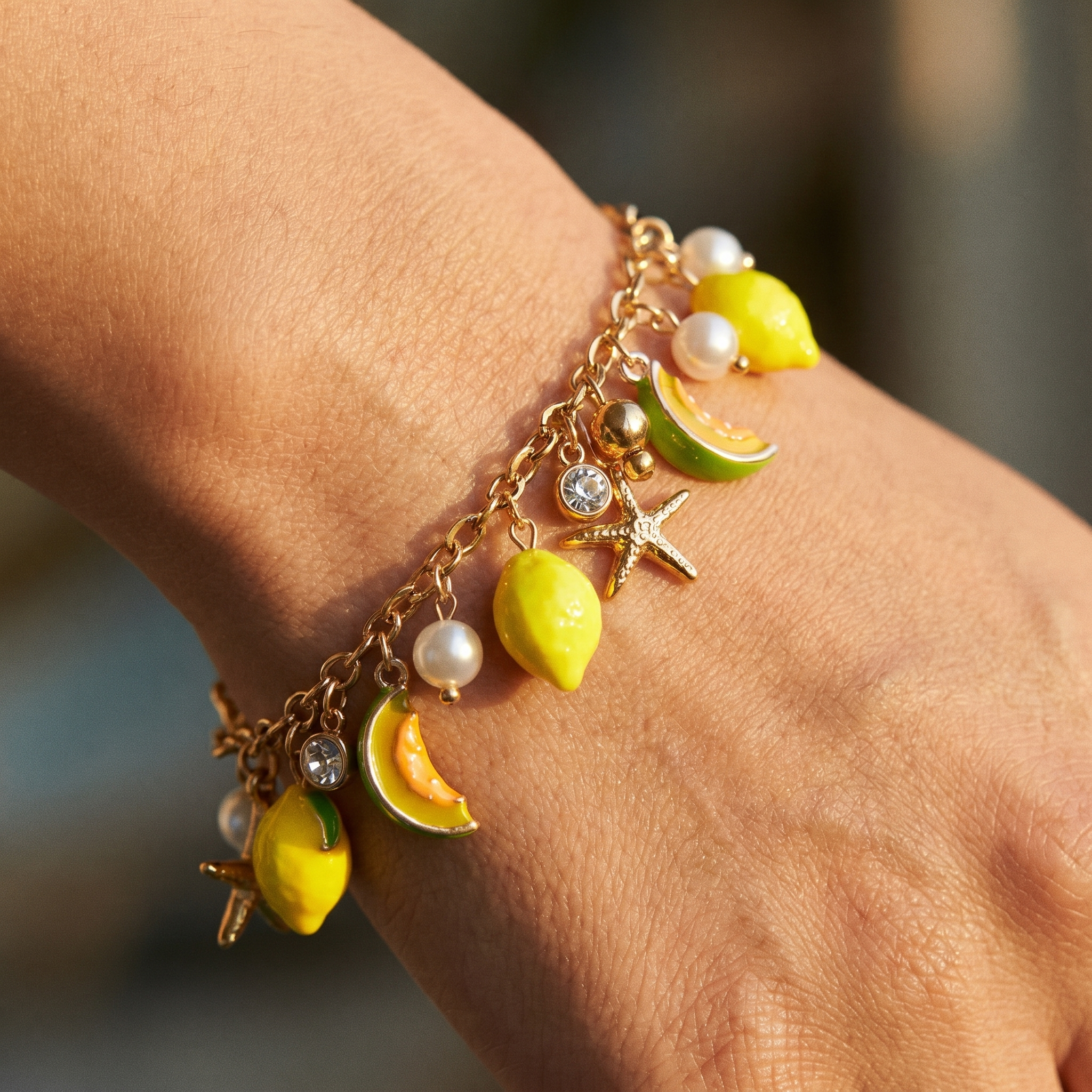 Isola – Bracelet fruits dorée
