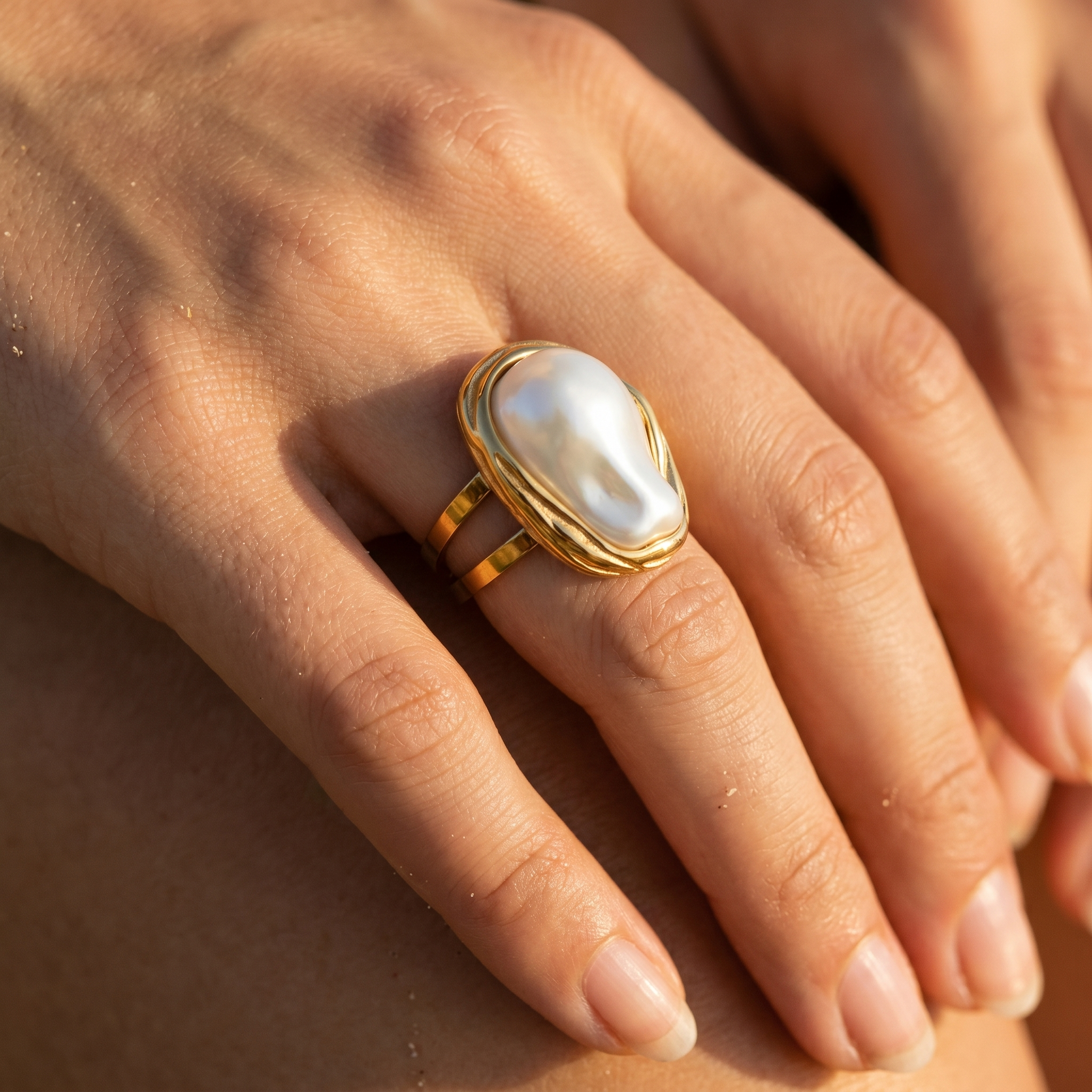 Zeraya – Bague dorée ajustable