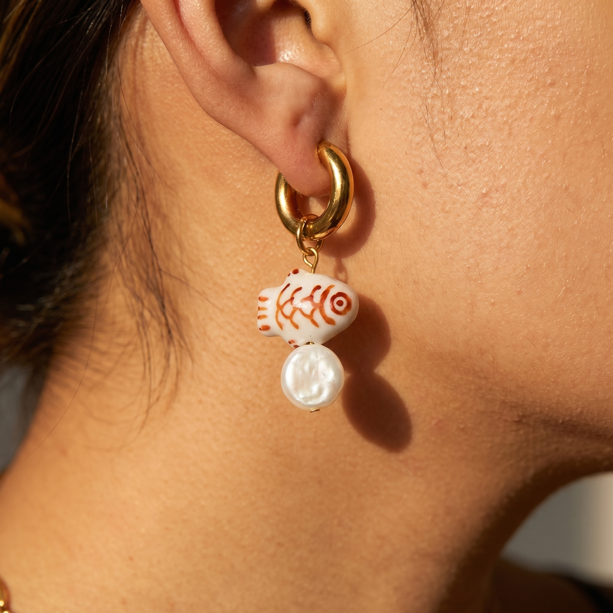 Narya – Boucles fines dorées